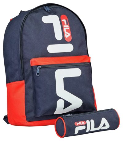 FILA Backpack and Pencil Case - Blue.